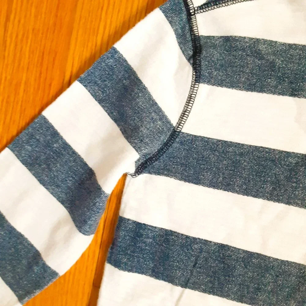Gap Kids Striped Nautical Hoodie Size 6-7 Blue & White Beach Cover Up